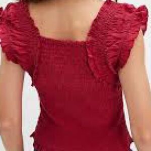 Free People Smocked Crop Top size small Ari Smocked top